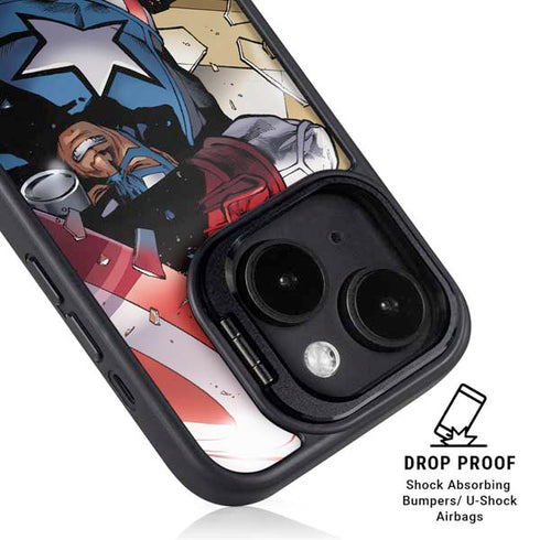 Marvel Captain America Epic Shield Break iPhone 14 Kickstand Case
